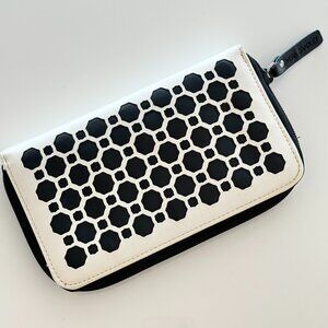 Laser Cut Black & White Geometric Wallet